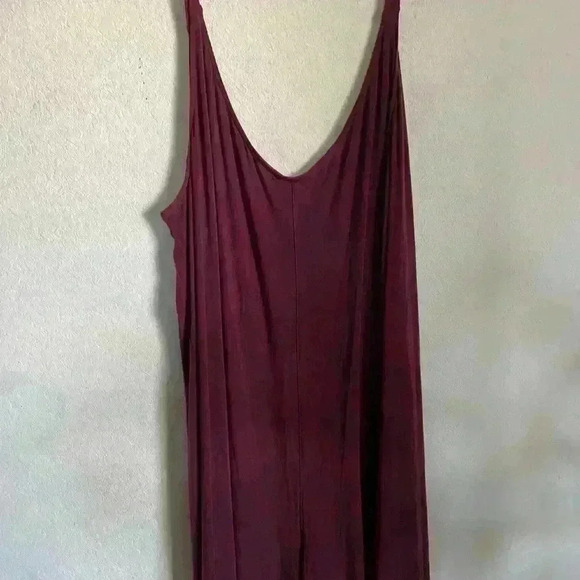 Athleta Burgundy Nighttime Bliss V-Neck Sleep Loungewear Romper Jumpsuit Size 3X - Picture 7 of 12